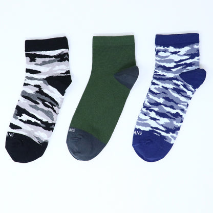 3 Pk Mustang Unisex Camouflage Socks