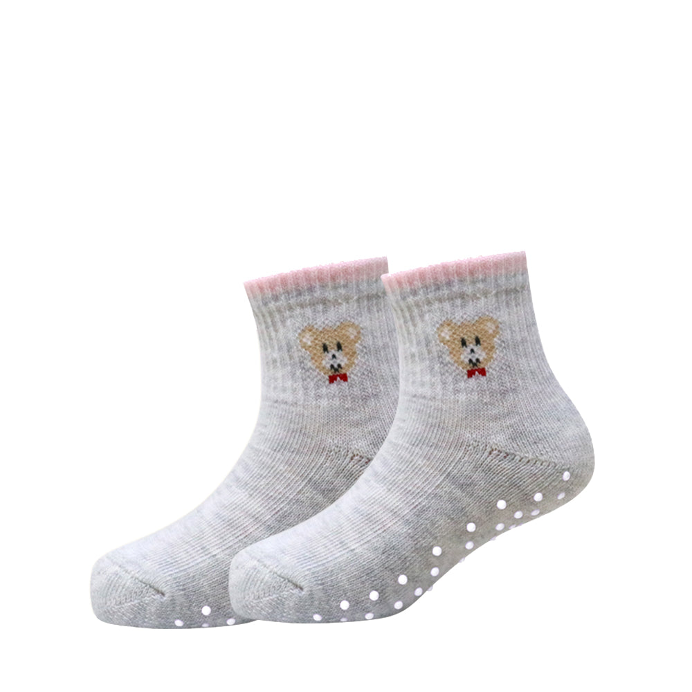 3 Pk Mustang Kids Cute Bear Anti-Skid Socks