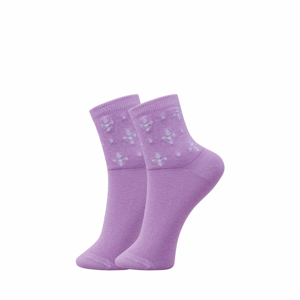5 Pk Women’s Pastel Floral Print  Socks