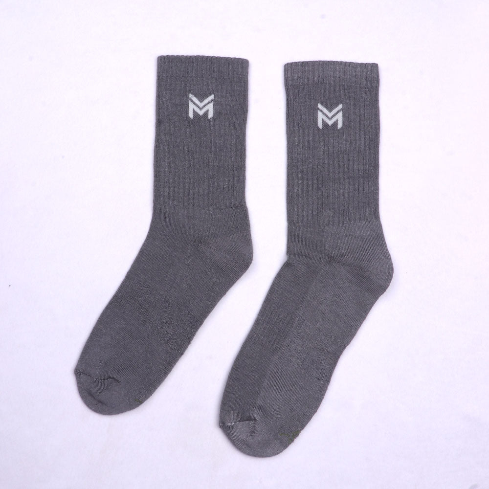 1 Pk Men’s Bamboo Basic Colour With Logo Socks