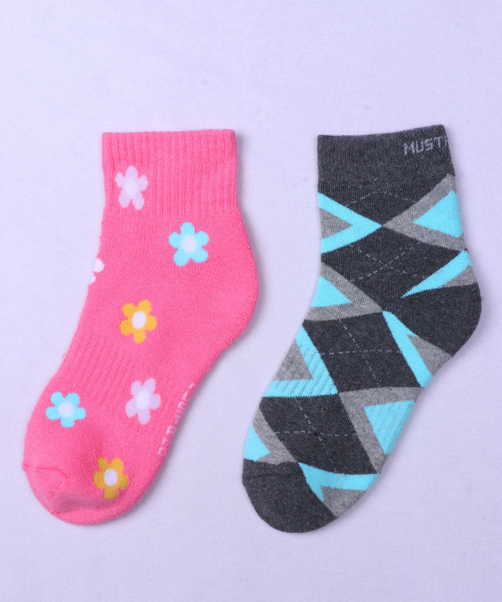 2pk Design Terry Socks