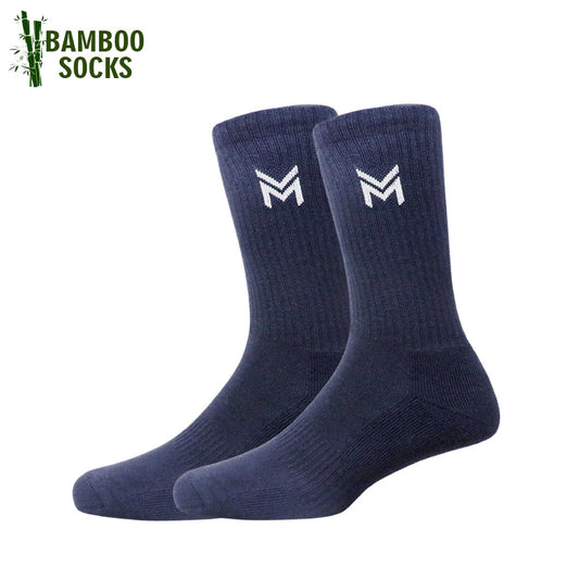 1 Pk Men’s Bamboo Basic Colour With Logo Socks