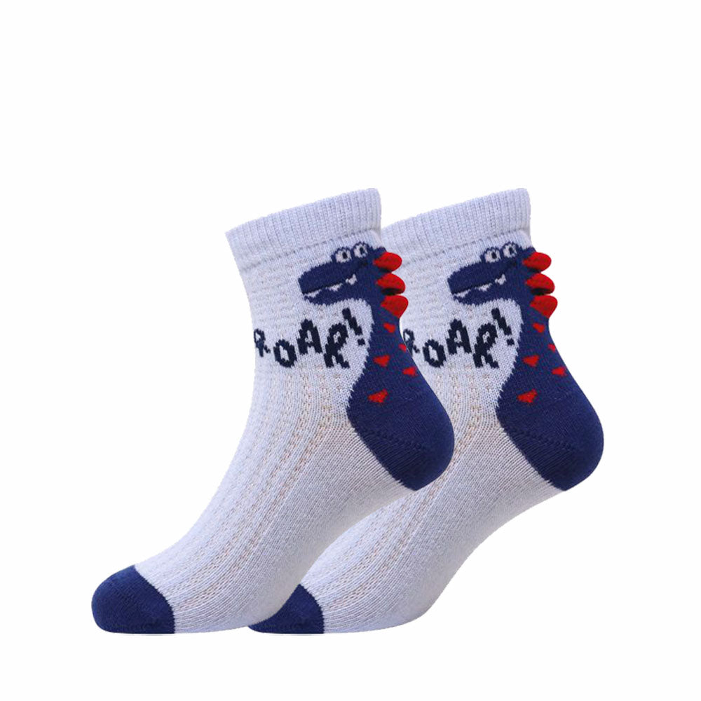 5 Pk Kids Dino Roar Kids Crew Socks