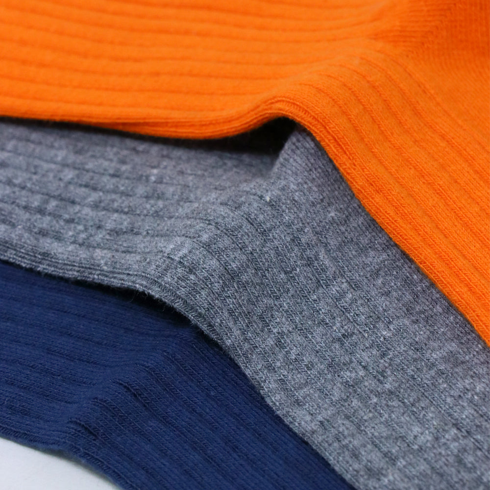 3pk Basic Plain Rib Socks