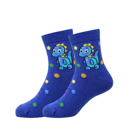 3 Pk Kids Cartoon Animal Crew Socks