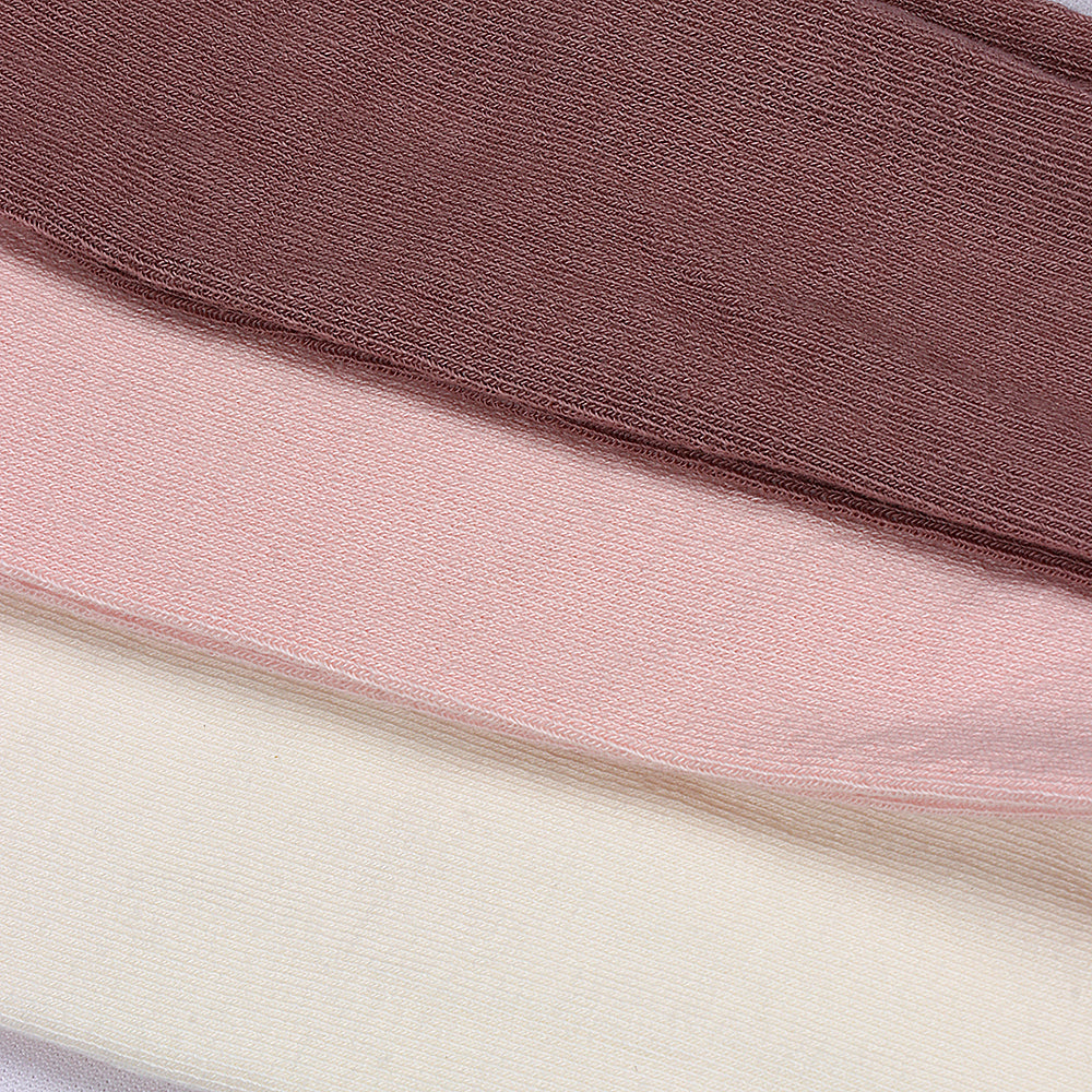 3 Pk Girls' Premium Cotton Solid Color Tights Combo Pack