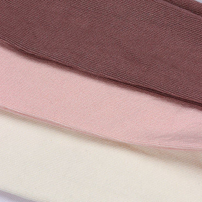 3 Pk Girls' Premium Cotton Solid Color Tights Combo Pack
