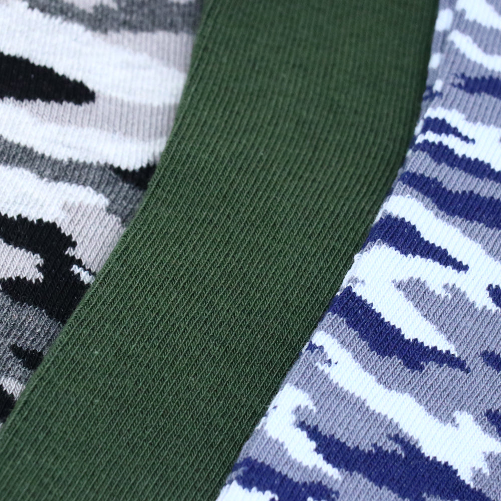 3 Pk Mustang Unisex Camouflage Socks