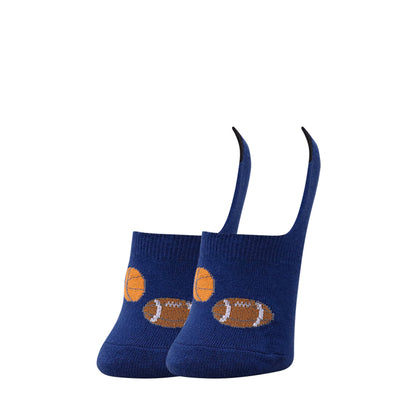 3 Pk Kids Vehicle & Sports No Show Socks – Soft Cotton Low Cut Socks