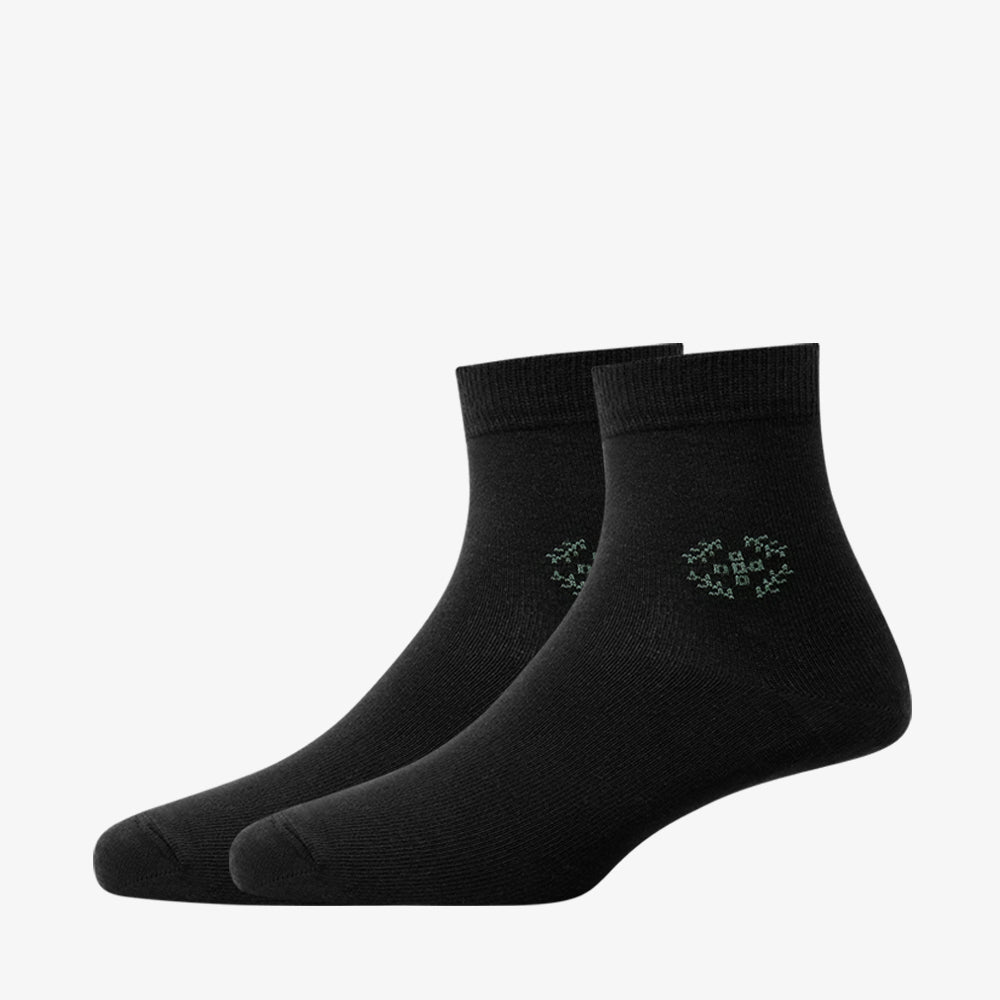 3 Pk Men's Minimal Embroidered Design Socks