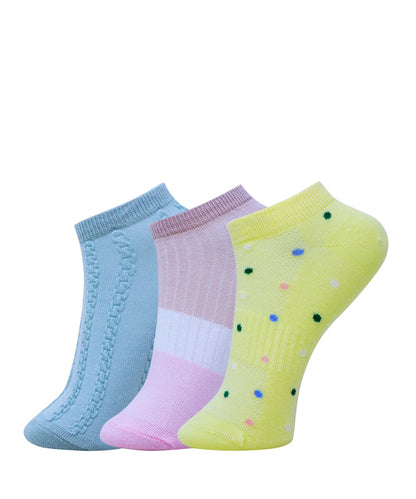 3pk Low Ankle Combo Socks