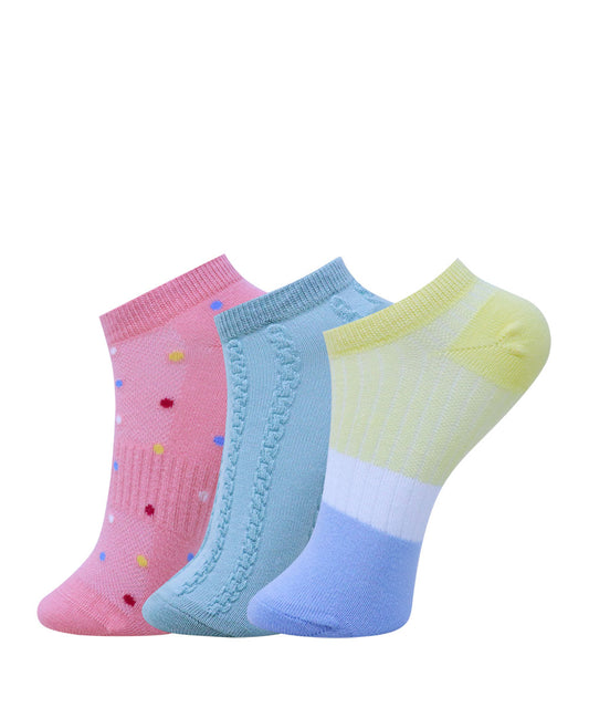 3pk Low Ankle Combo Socks