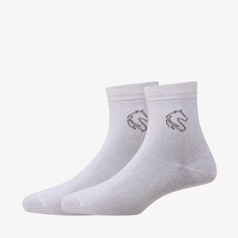 3 Pk Men's Minimal Embroidered Design Socks