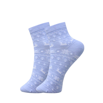 5 Pk Women's Nordic Reindeer & Snowflake Winter