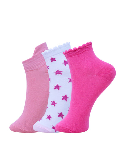 3pk Assorted Short Length Combo Socks