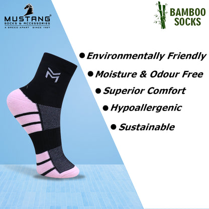 1 Pk Ladies Sports Mesh Design Bamboo Socks