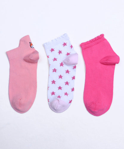 3pk Assorted Short Length Combo Socks