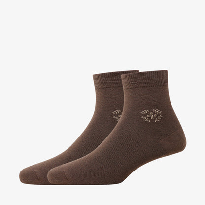 3 Pk Men's Minimal Embroidered Design Socks