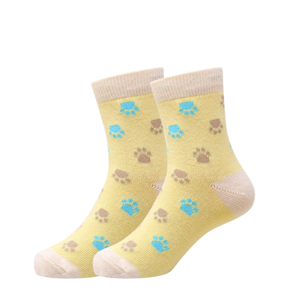 3 Pk Kids Fun Cartoon Socks – Dinosaur & Animal Design Crew Socks
