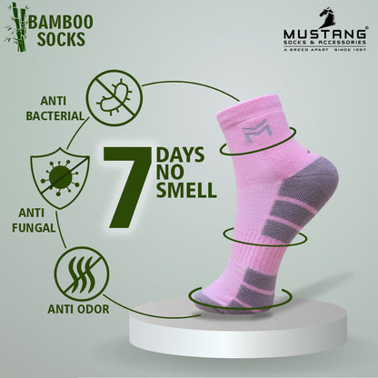 1 Pk Ladies Sports Mesh Design Bamboo Socks