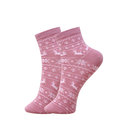 5 Pk Women's Nordic Reindeer & Snowflake Winter