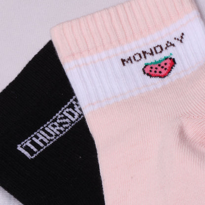 3 Pk Ladies Weekday Design Socks