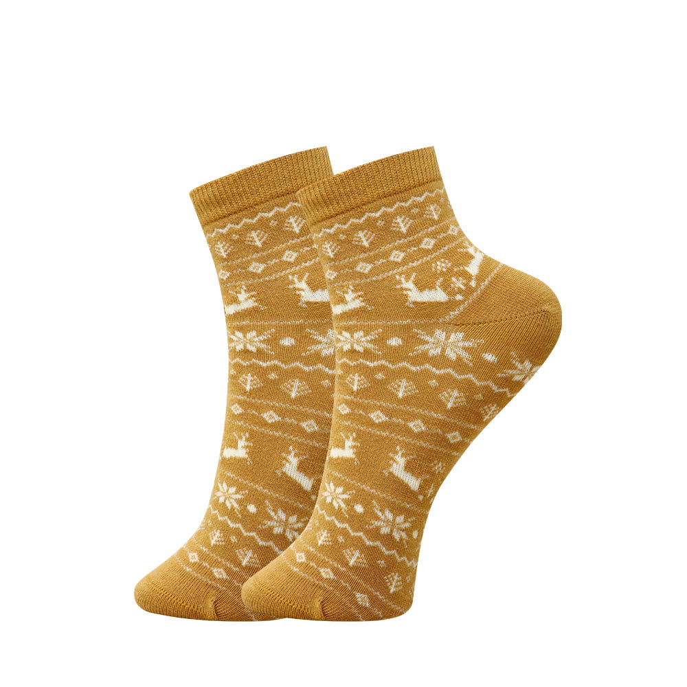 5 Pk Women's Nordic Reindeer & Snowflake Winter