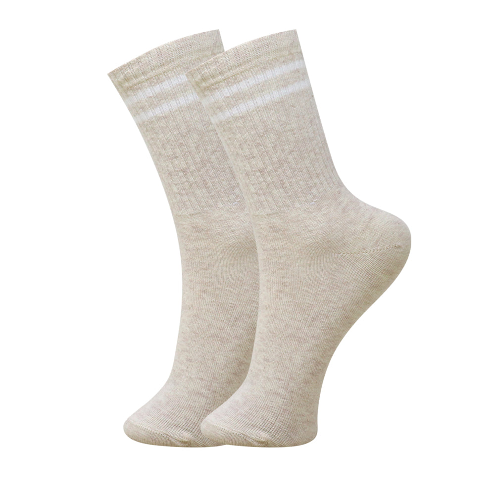 3 Pk Kids Ribbed Crew Length Socks For Boys And Girls
