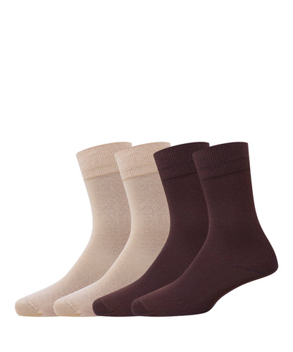 2pk Cotton Rich Plain Socks