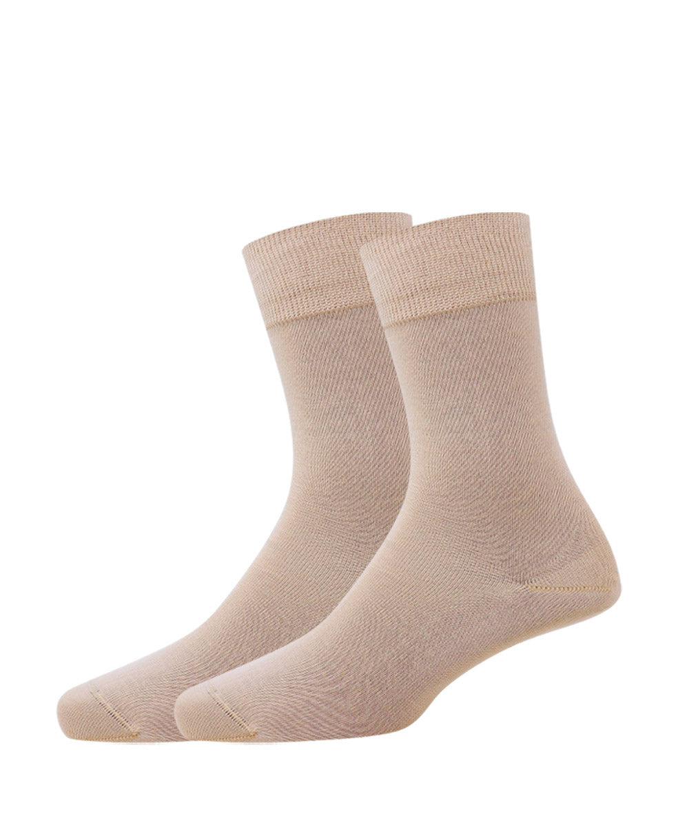 2pk Cotton Rich Plain Socks