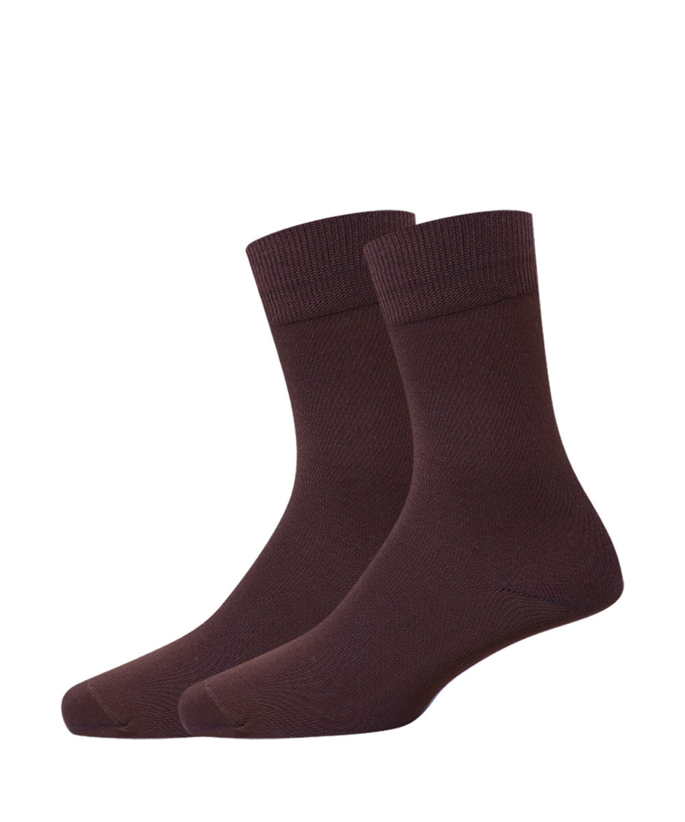 2pk Cotton Rich Plain Socks