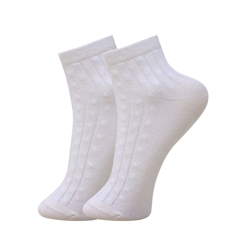 3 Pk Ladies Polka Dots & Solid Mix Design Socks