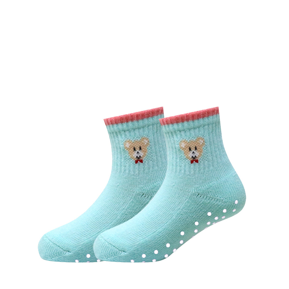 3 Pk Mustang Kids Cute Bear Anti-Skid Socks