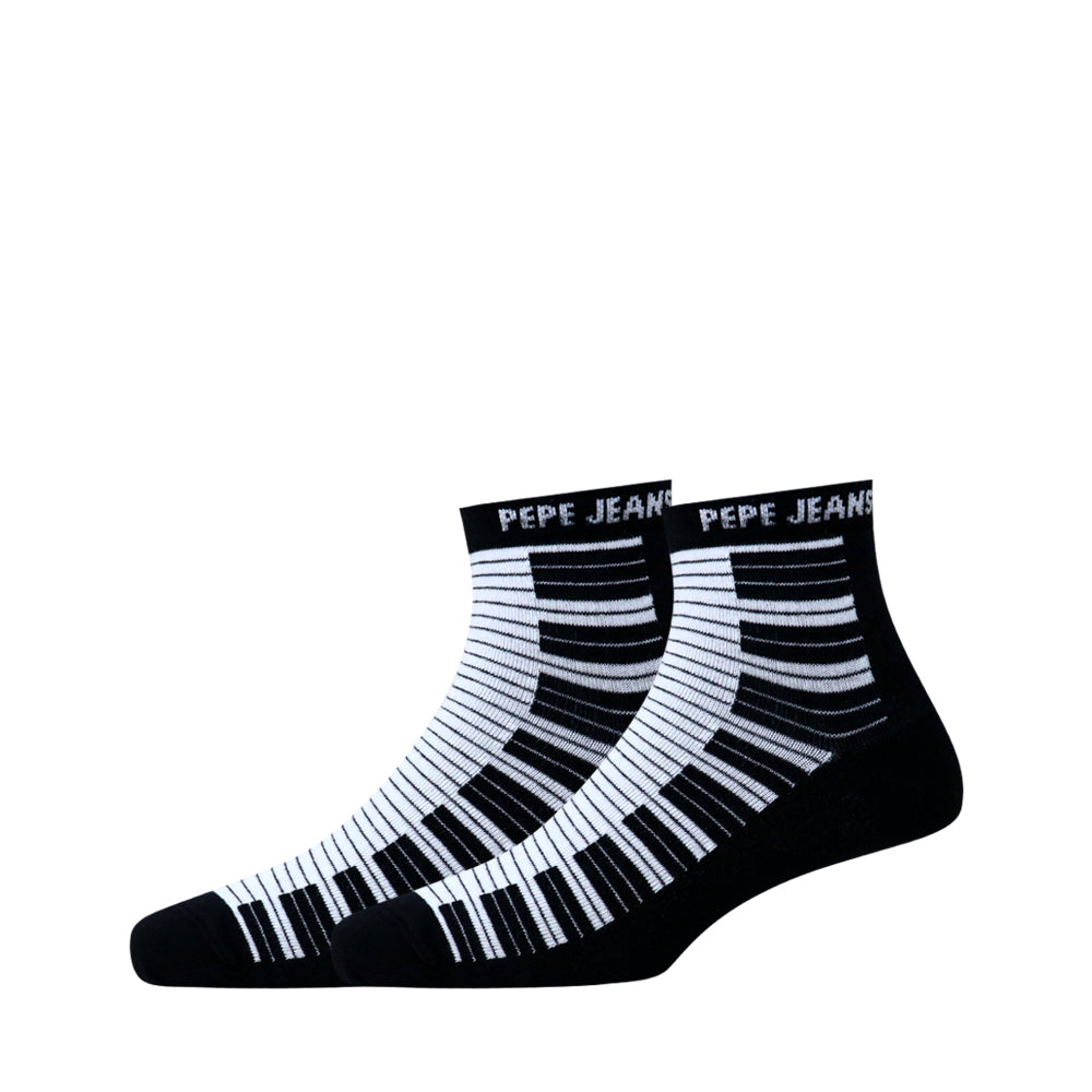 3 Pk Mustang Pepe Jeans Men’s Music & Piano Printed Ankle Socks