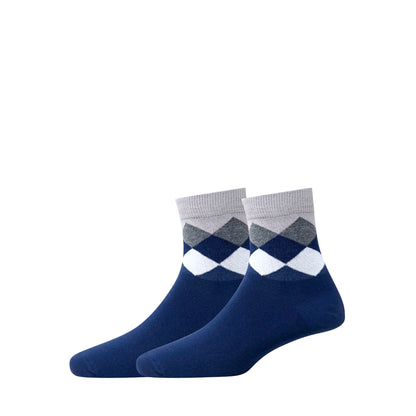 3 Pk Men’s Cotton Rich Argyle Pattern Crew Length Socks