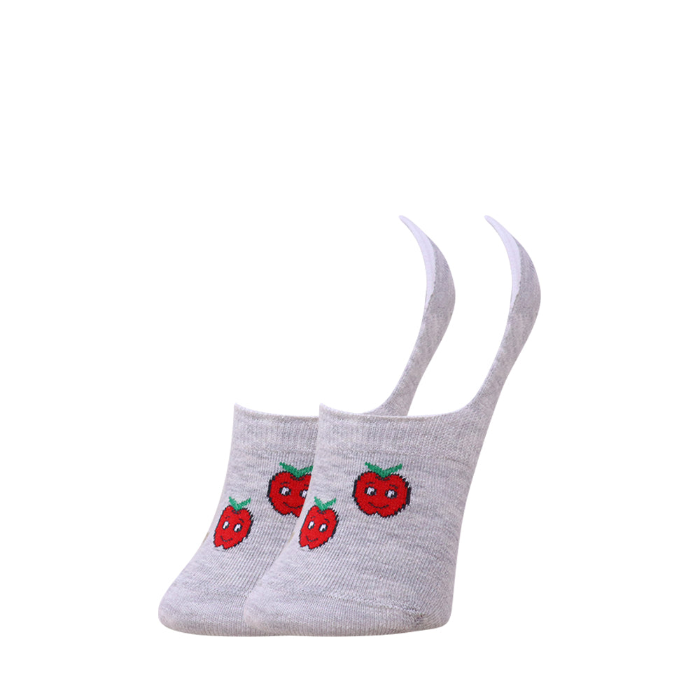 3 Pk Kids Fruit Design Loafer Socks – Soft Cotton No Show Socks
