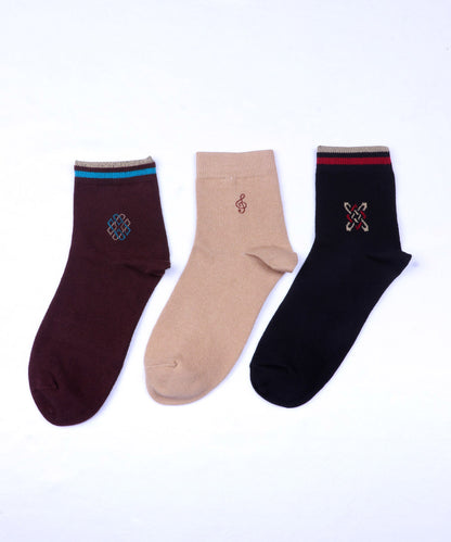 3pk Cotton Rich Design Combo Socks