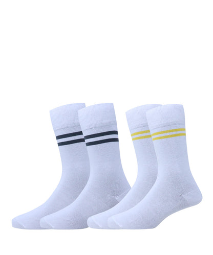 2pk Rich Stripe School Socks