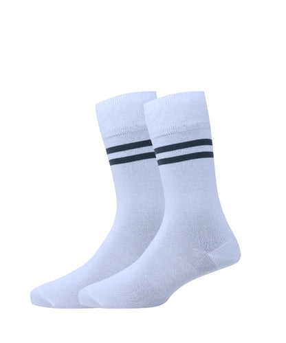 2pk Rich Stripe School Socks