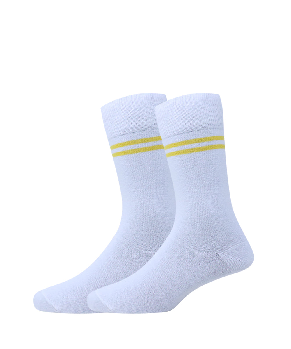 2pk Rich Stripe School Socks