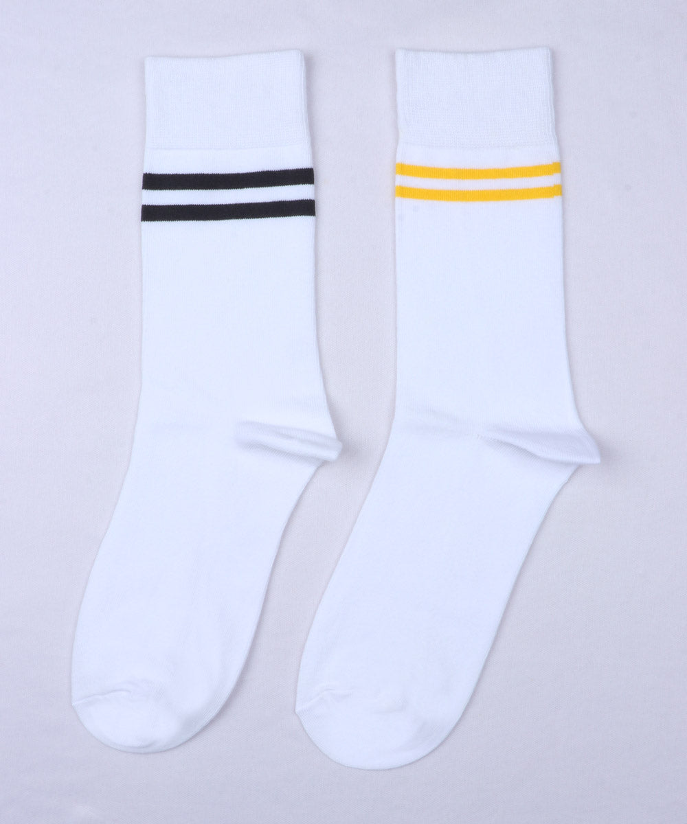 2pk Rich Stripe School Socks