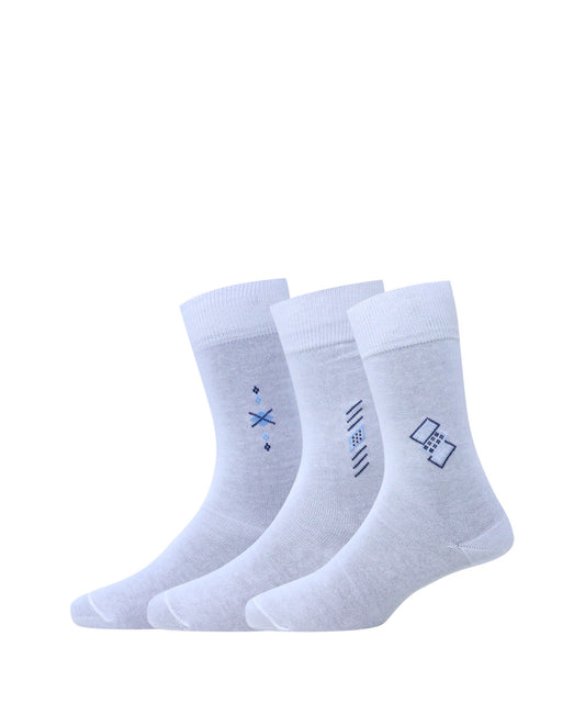 3pk Cotton Rich Design  Socks