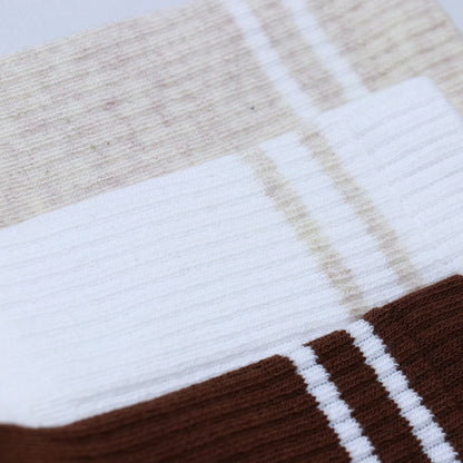 3 Pk Kids Ribbed Crew Length Socks For Boys And Girls