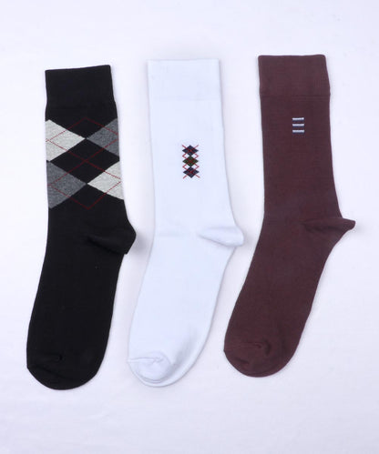 3pk Cotton Rich Design Combo Socks