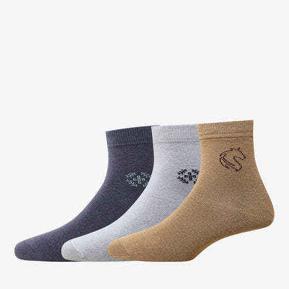 3 Pk Men's Breathable Knitted Everyday Casual Socks