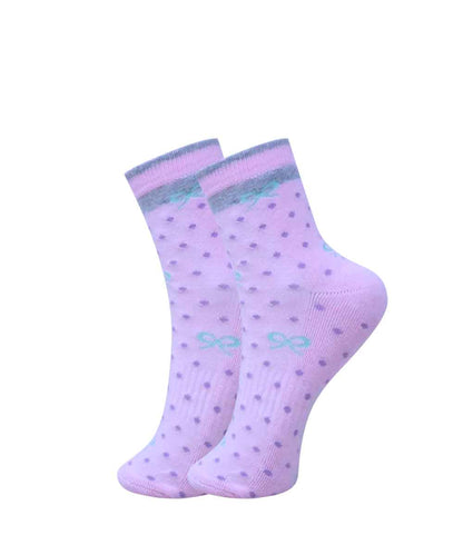 2pk Floral & Polka Dot Design Terry Socks