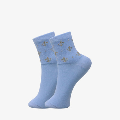 3 Pk Women's Cute Pattern Crew Socks Heart, Diamond & Star Design
