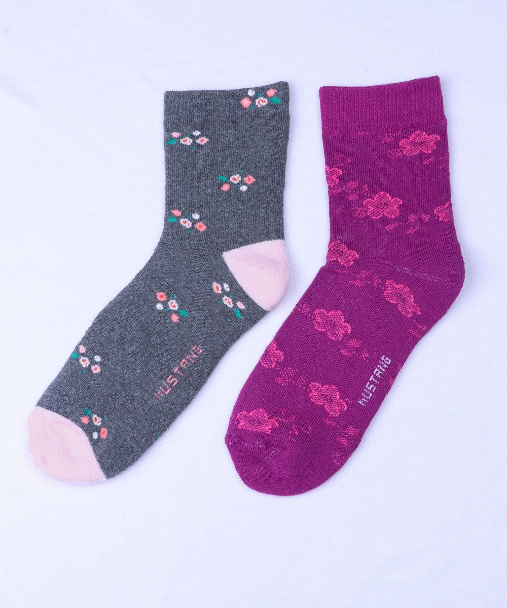 2pk Design Terry Socks