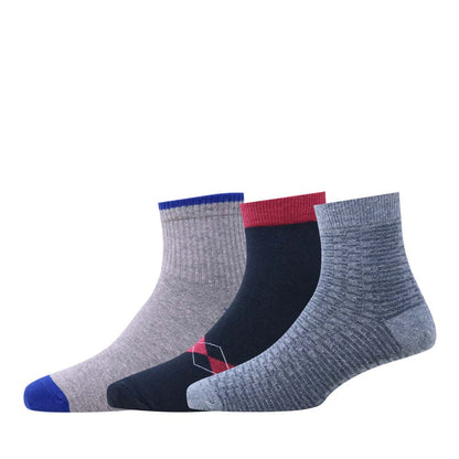 3pk  Design Mens Short Leg Socks