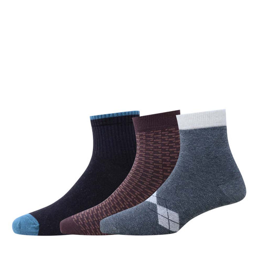 3pk  Design Mens Short Leg Socks